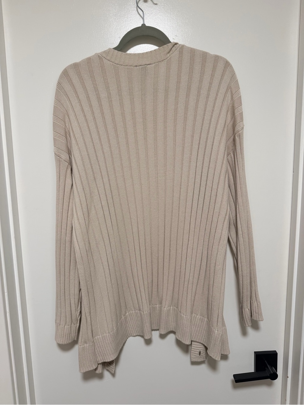 torrid Cream Ribbed Button-Front Cardigan - Picture 4 of 4